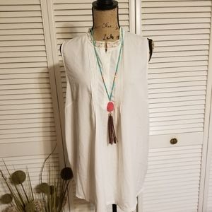 A New Day Cream Sleeveless Blouse